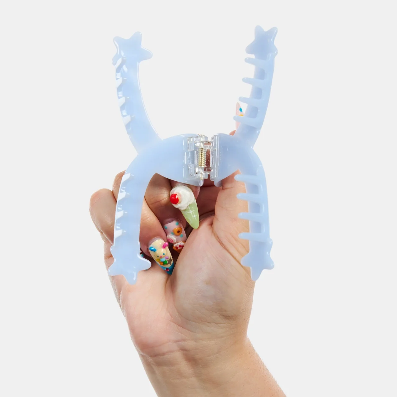 Chunks - Single Star Loop Claw in Baby Blue - Image 3