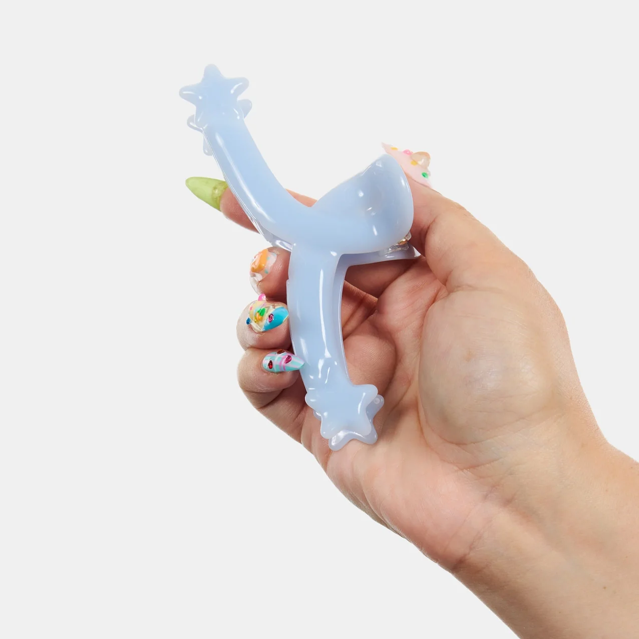 Chunks - Single Star Loop Claw in Baby Blue - Image 4
