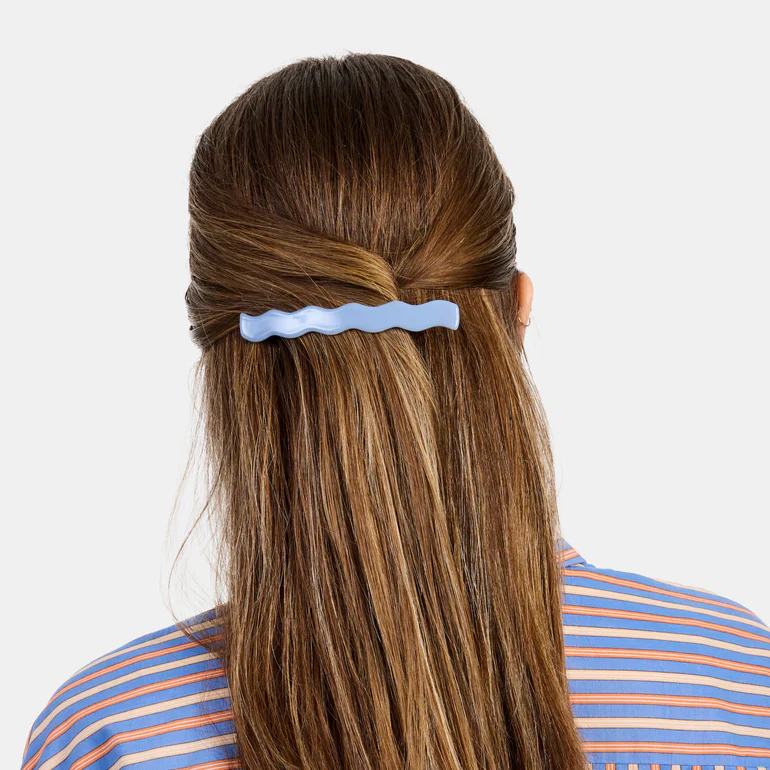 Chunks - Skinny Wave Barrette - Periwinkle - Image 3