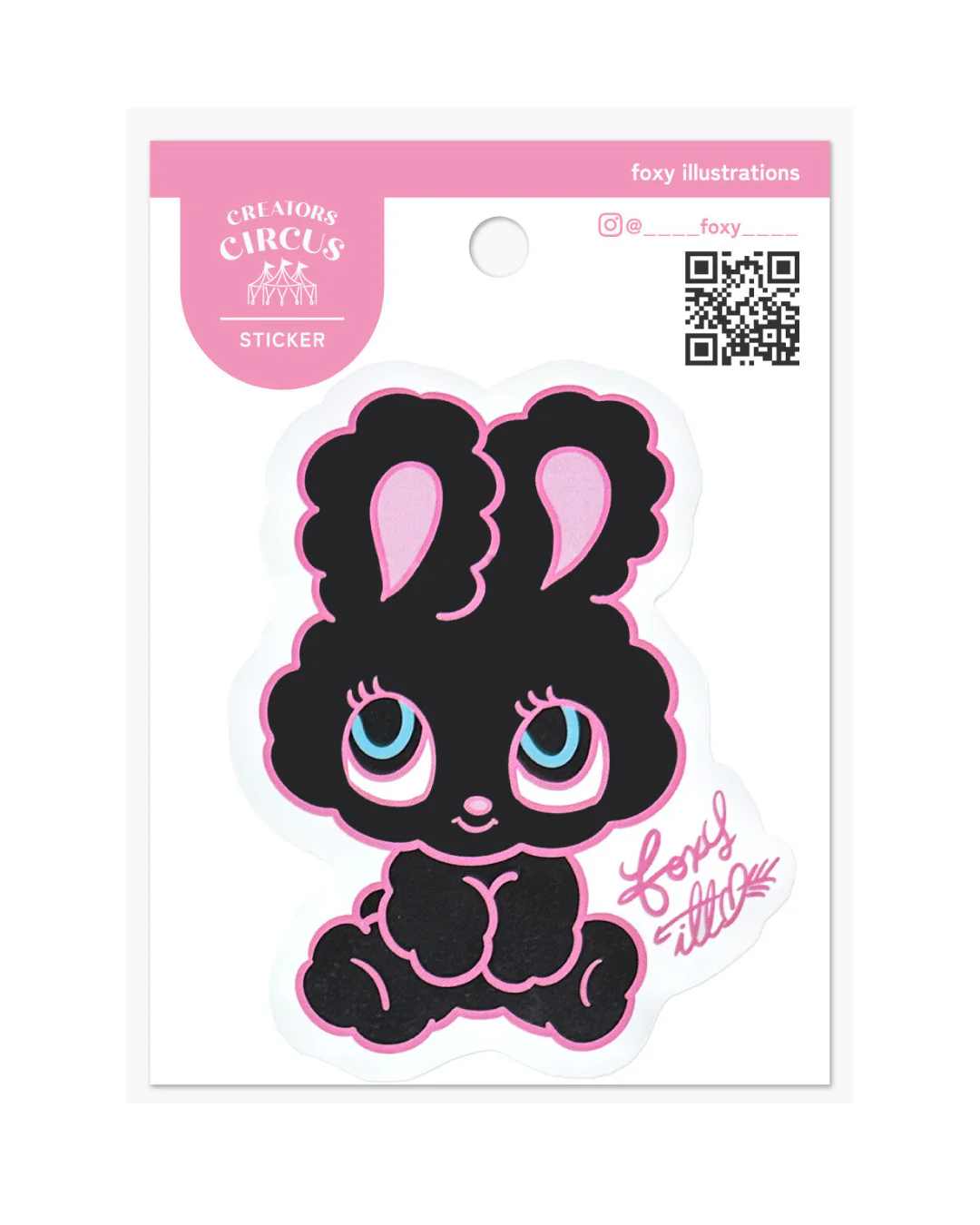 Creators Circus Sticker - Black Bunny