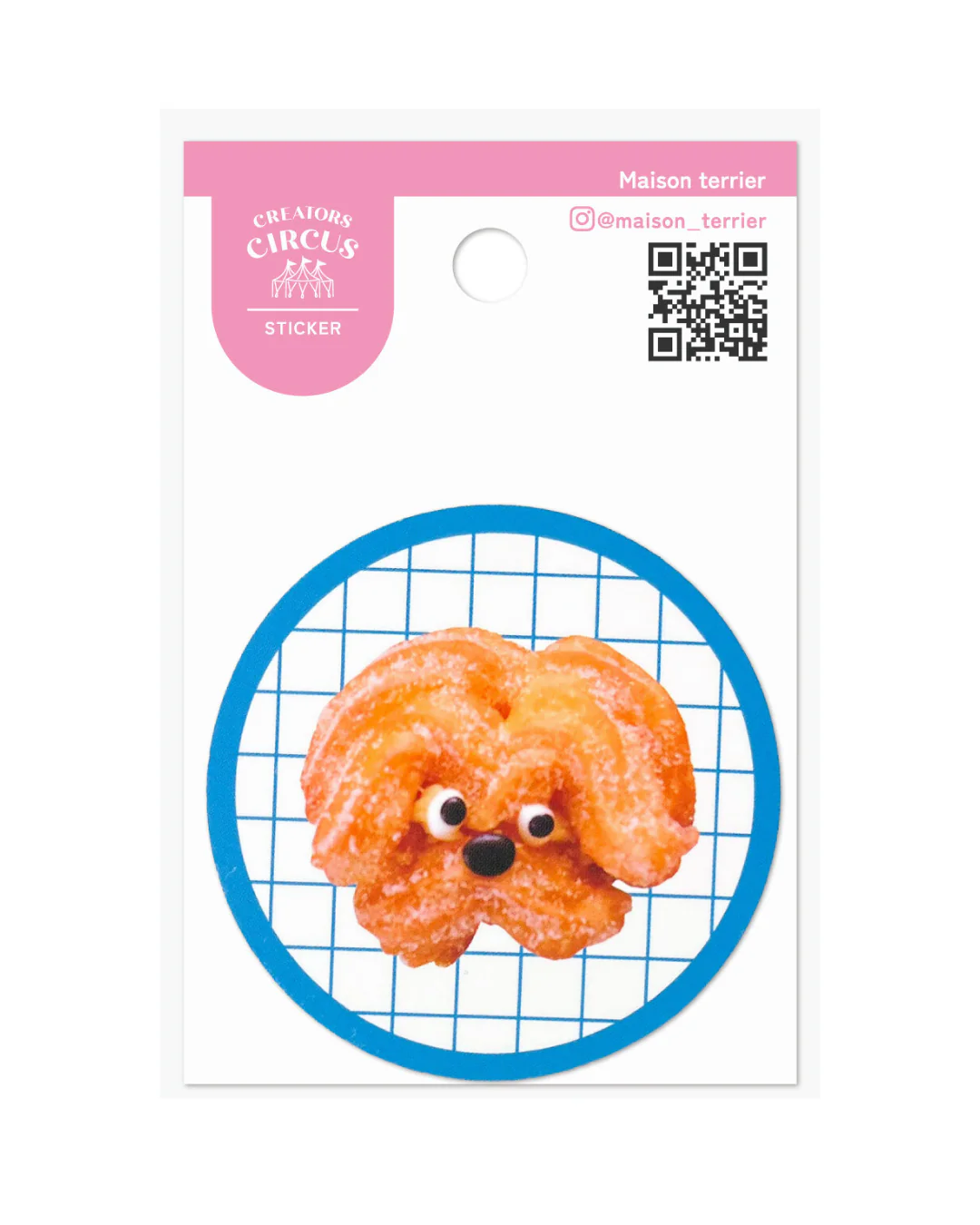 Creators Circus Sticker - French Cruller Dog