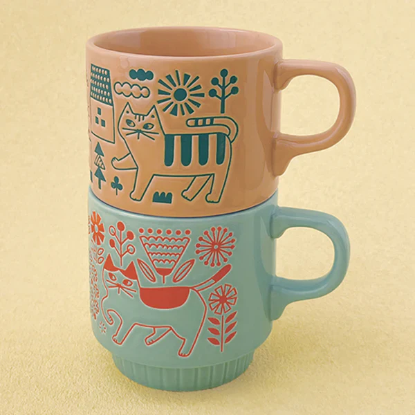 Decole - Walking Cat Mug - Stackable - Street - Image 3