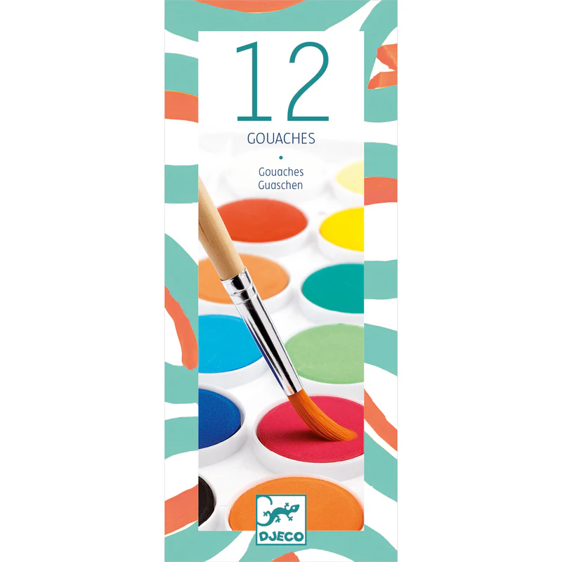 Djeco - 12 Colour Gouache Paint Palette - Image 2