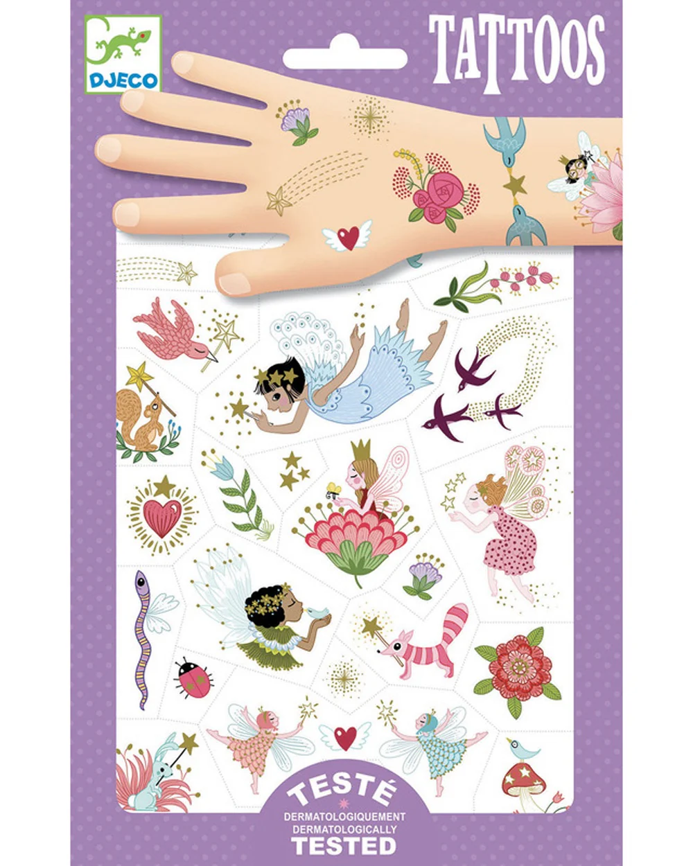 Djeco - Fairy Friends Temporary Tattoos