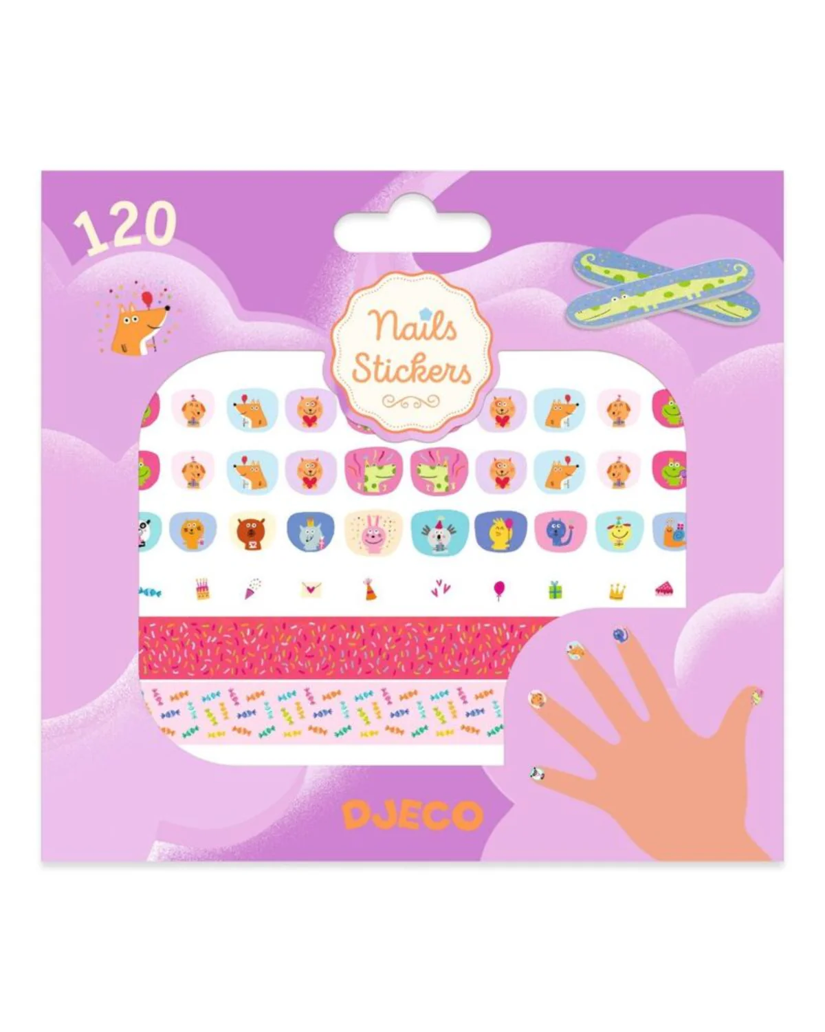 Djeco - Nail Stickers - Happy Birthday - 120pc