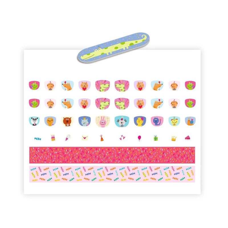 Djeco - Nail Stickers - Happy Birthday - 120pc - Image 2
