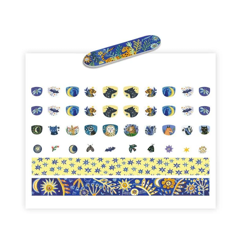 Djeco - Nail Stickers - Moonlight Glow in the Dark - 120pc - Image 2