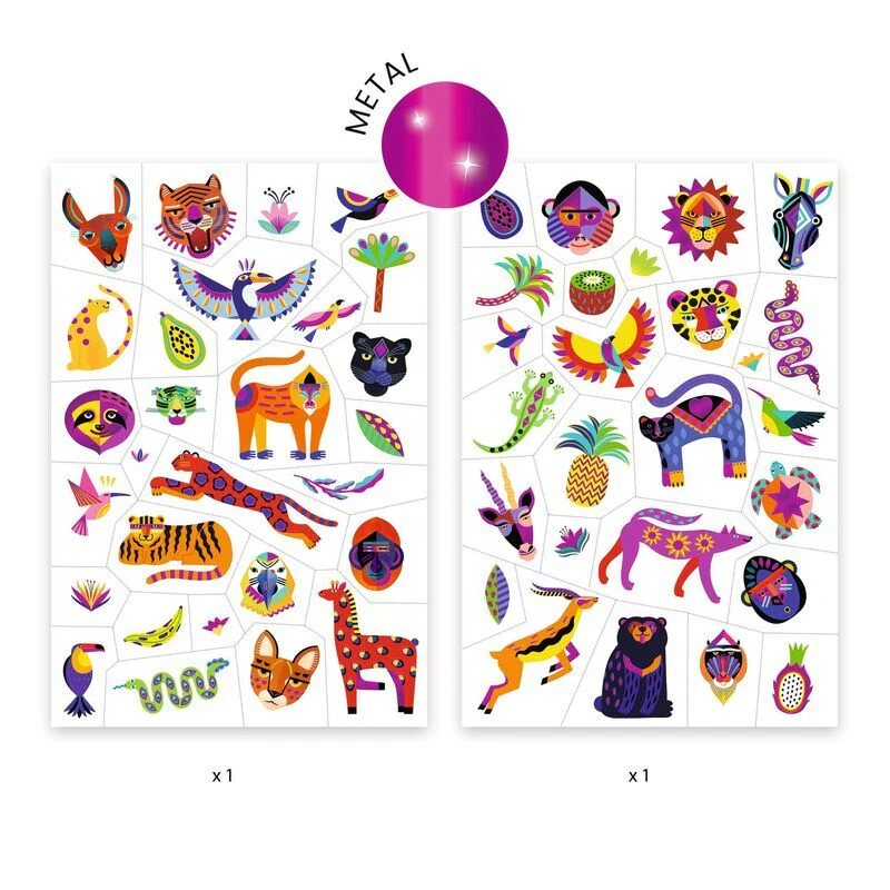 Djeco - Wild Beauty Temporary Tattoos - Image 3