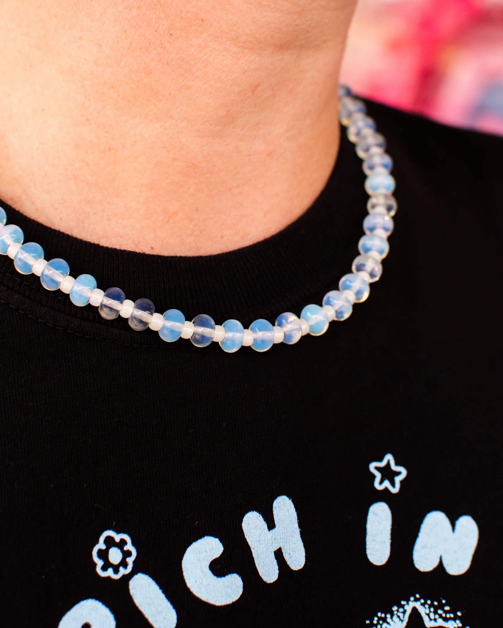 Emily Green - Opalite Beaded Necklace - Image 2