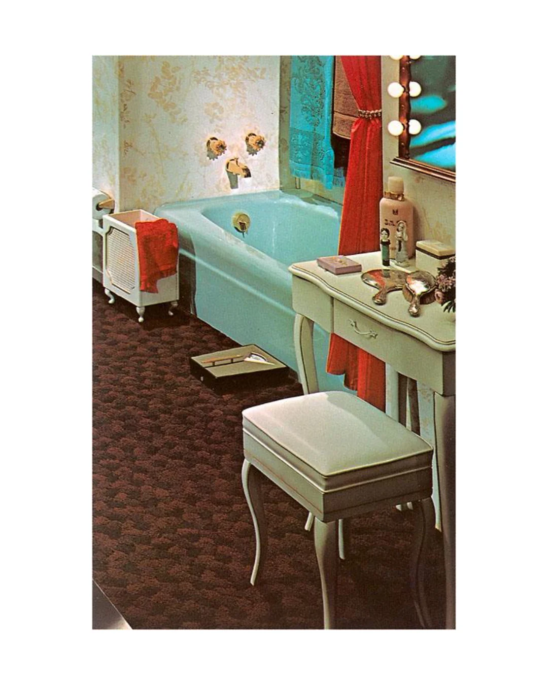 Found Image Press - Sixties Bathroom Postcard