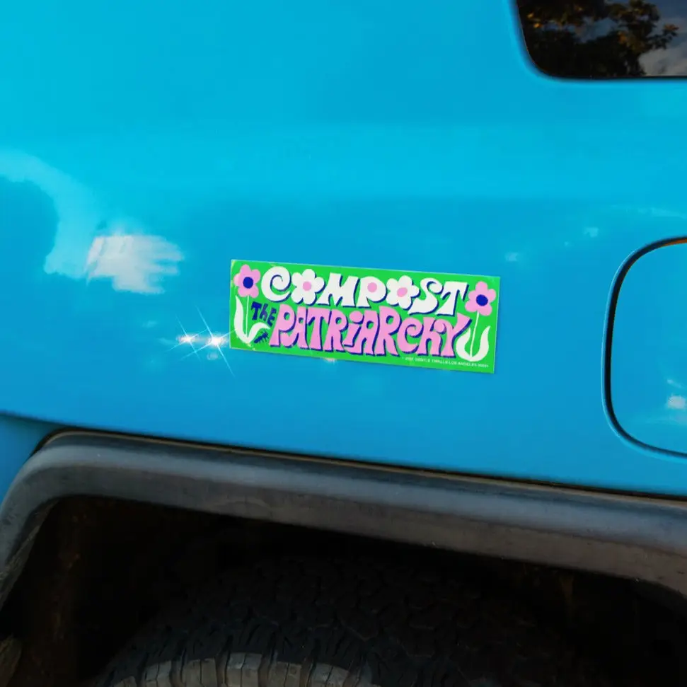 Gentle Thrills - Compost the Patriarchy Bumper Sticker - Image 2