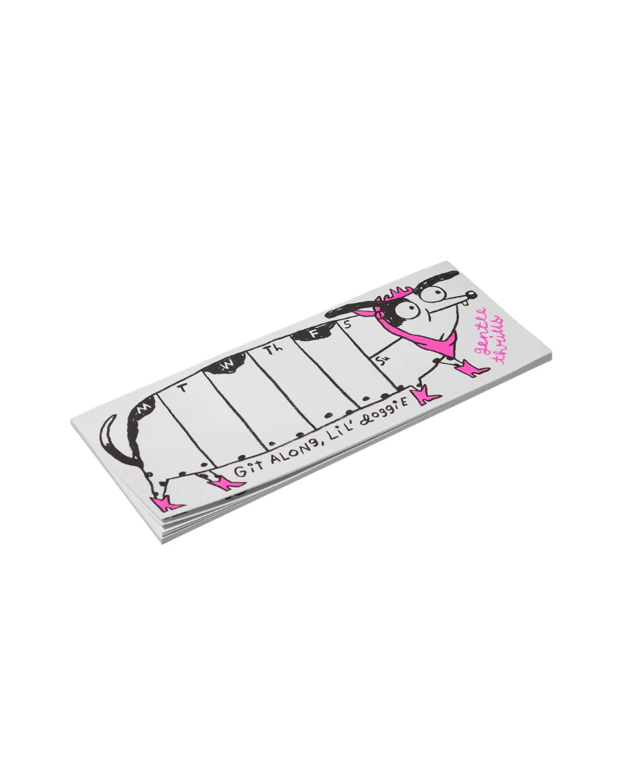 Gentle Thrills - Git Along Doggie Weekly Desk Pad