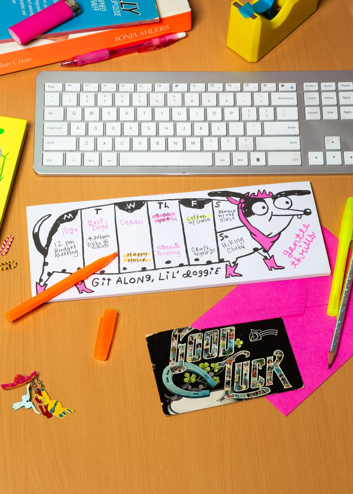 Gentle Thrills - Git Along Doggie Weekly Desk Pad - Image 2