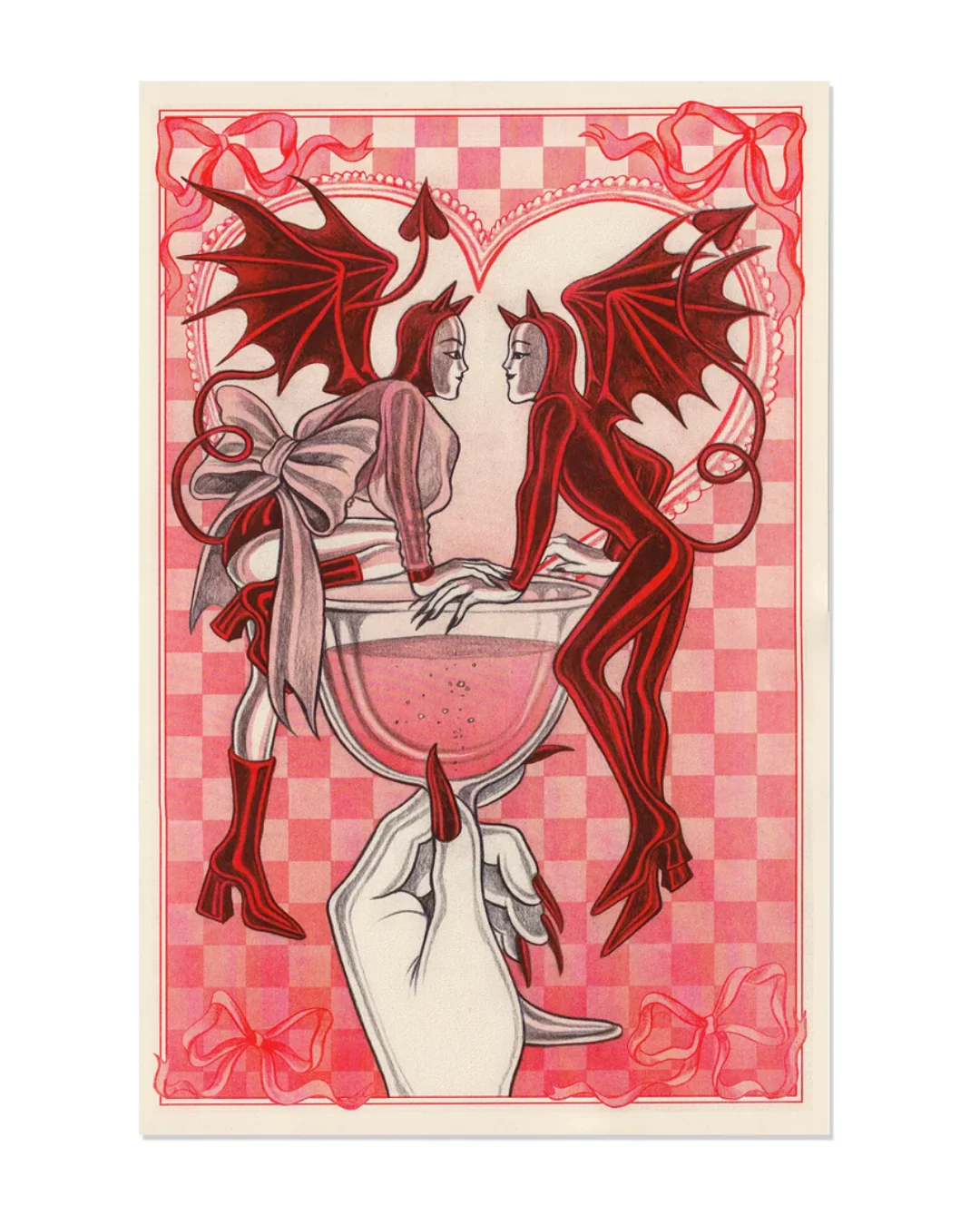 Goodbye Press - "Devil's Kiss" Riso Print by Anna Degnbol