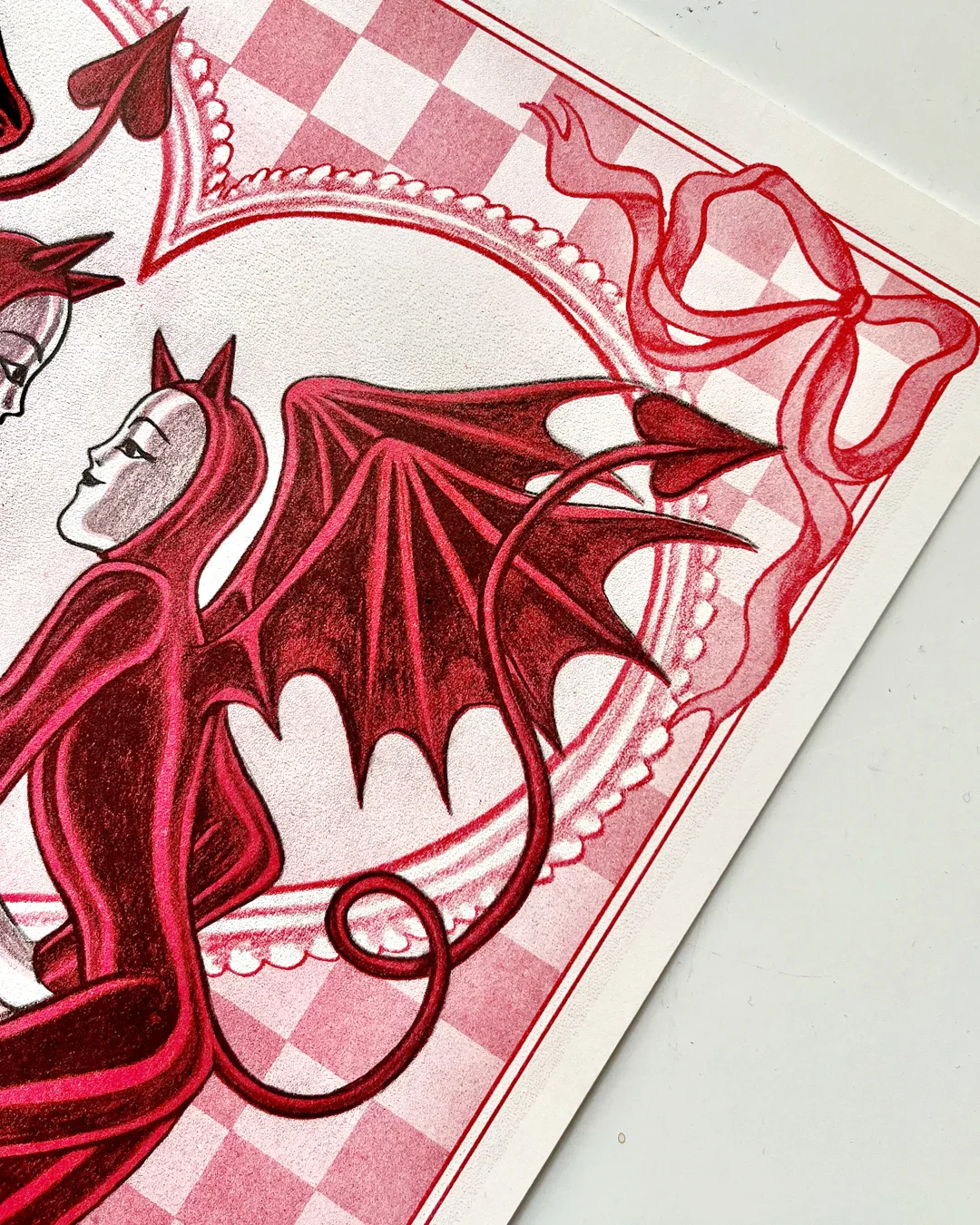 Goodbye Press - "Devil's Kiss" Riso Print by Anna Degnbol - Image 2