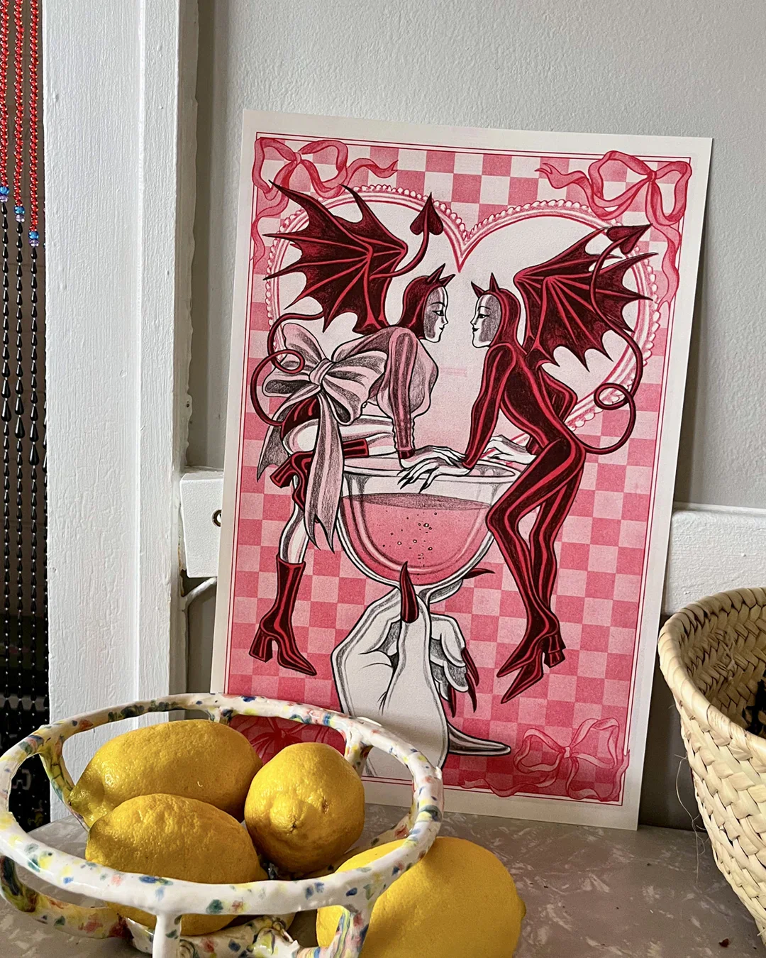 Goodbye Press - "Devil's Kiss" Riso Print by Anna Degnbol - Image 3
