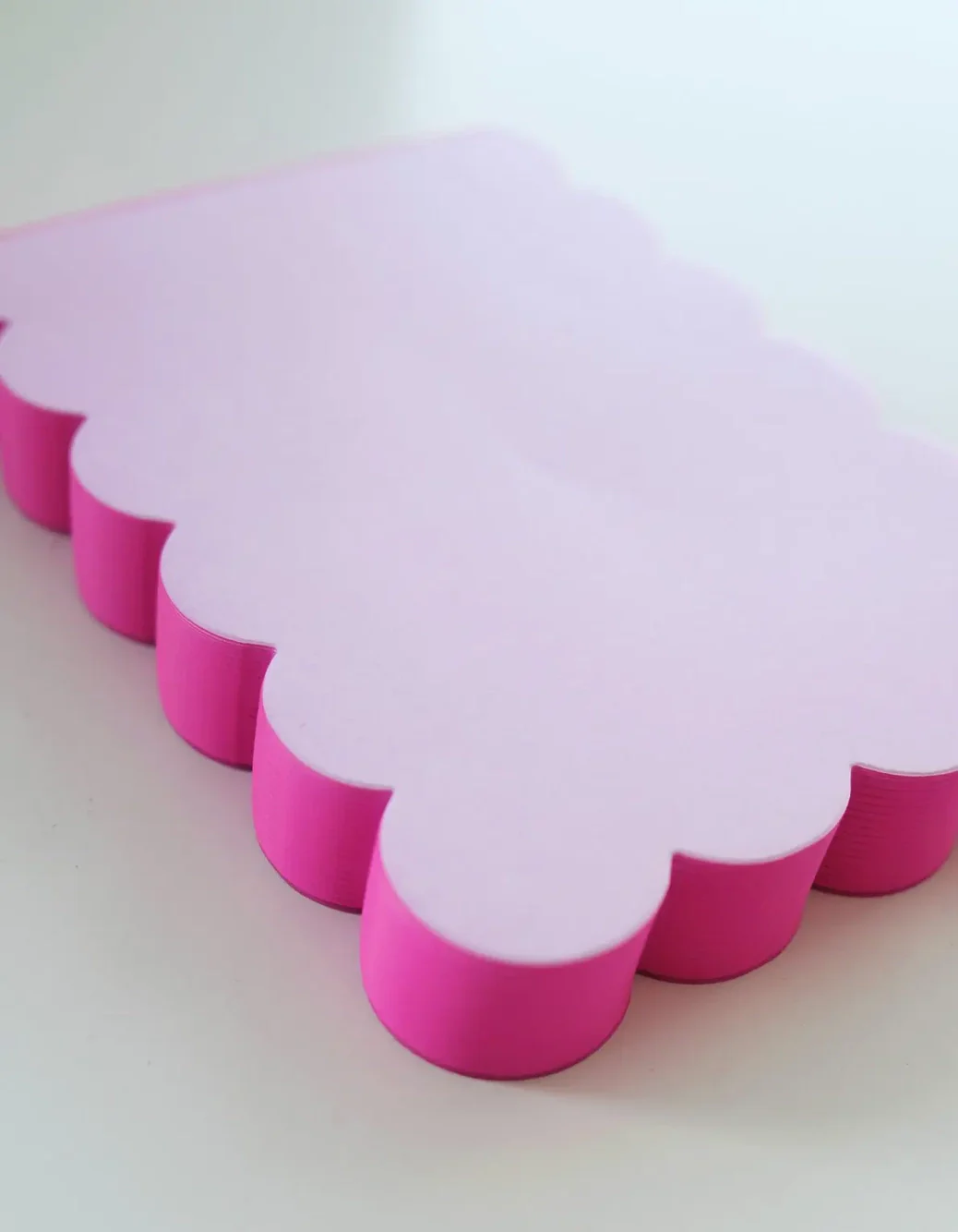 Idlewild Co. Scalloped Shaped Notepad - Lilac + Hot Pink Edge - Image 3