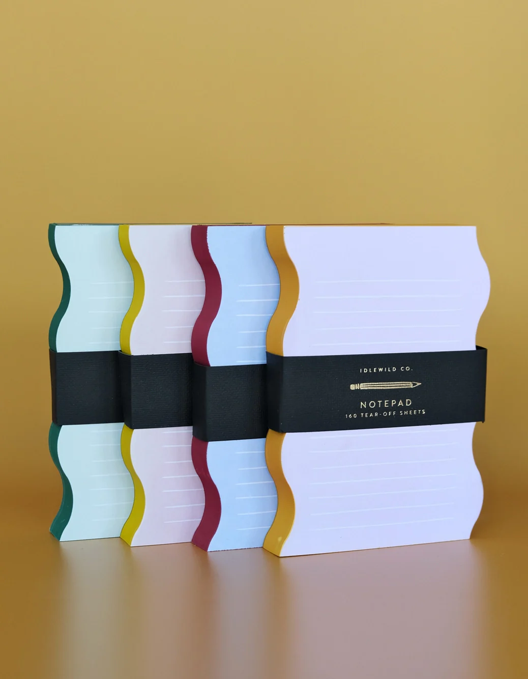 Idlewild Co. Wavy Shaped Notepad - Blue + Cranberry Edge - Image 3
