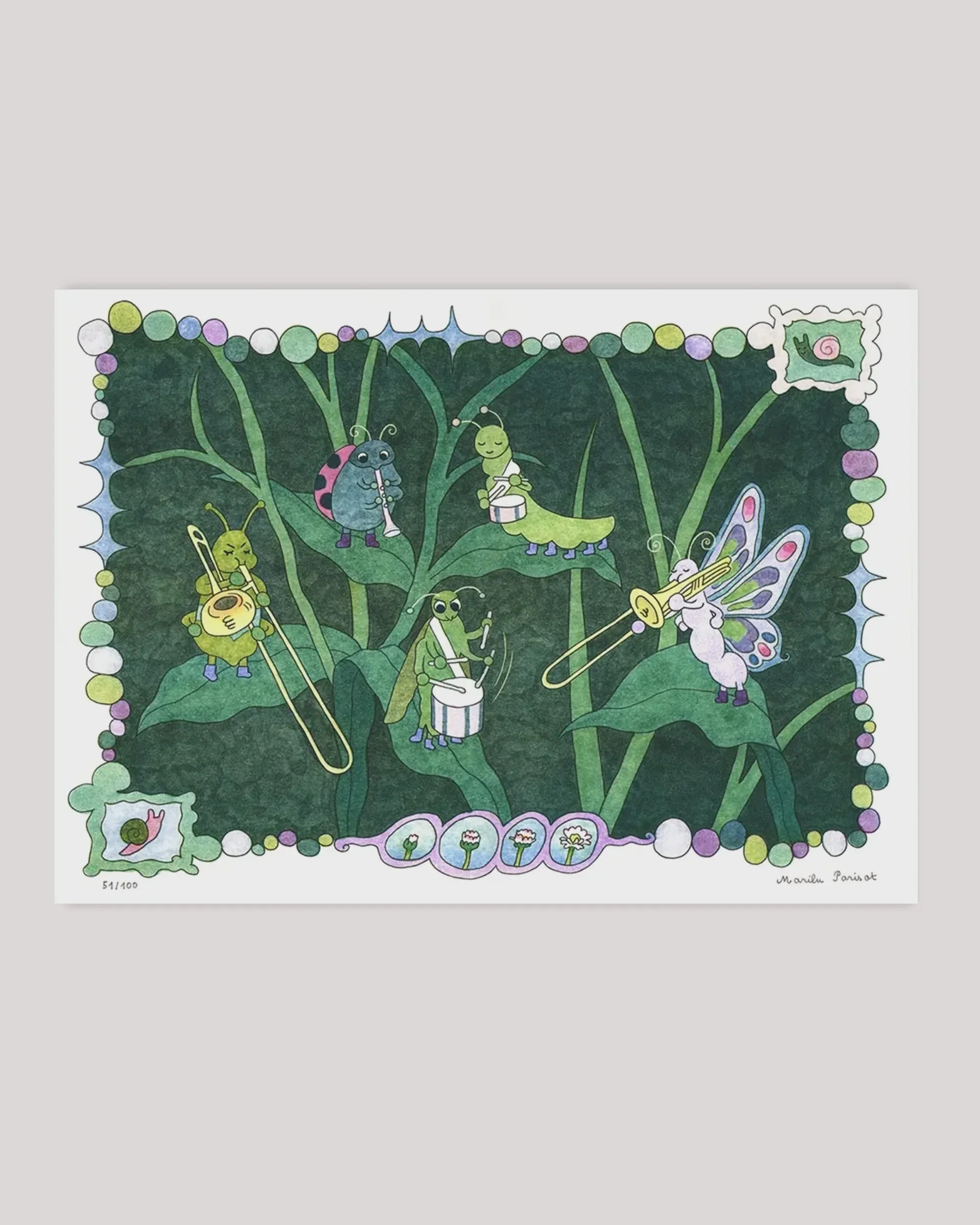 Jumbo Press - Bug Band A3 Print
