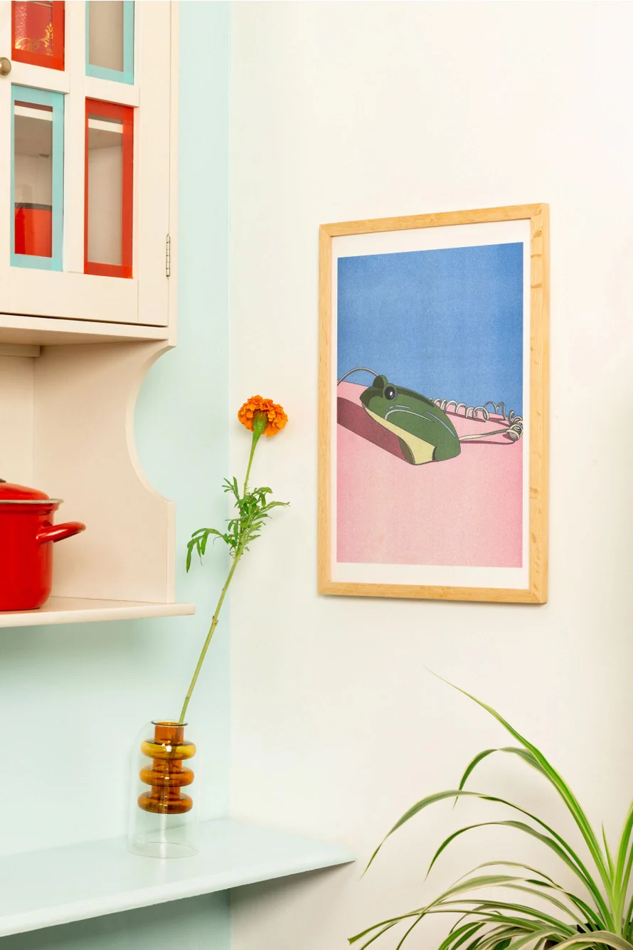 KIBLIND Atelier - Ana Popescu - Crusader Frog Phone A3 Poster - Image 3