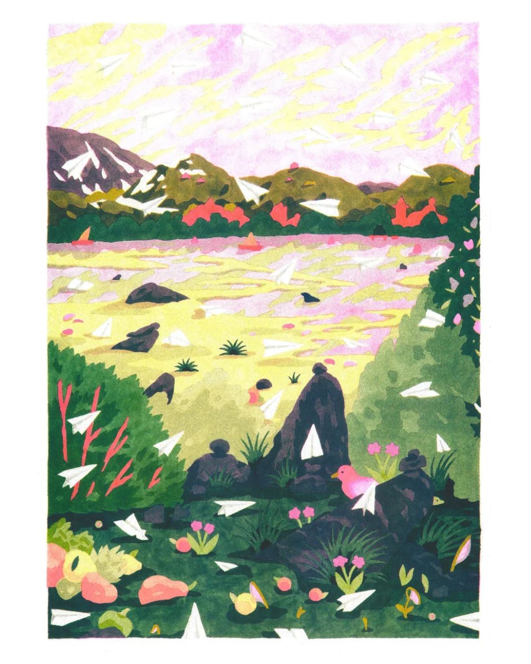 KIBLIND Atelier - Camille Gobourg - Paper Jam - A3 Poster