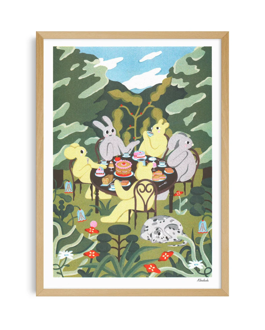 KIBLIND Atelier - Magda Chmielowska - Afternoon Snack in the Garden - A3 Poster