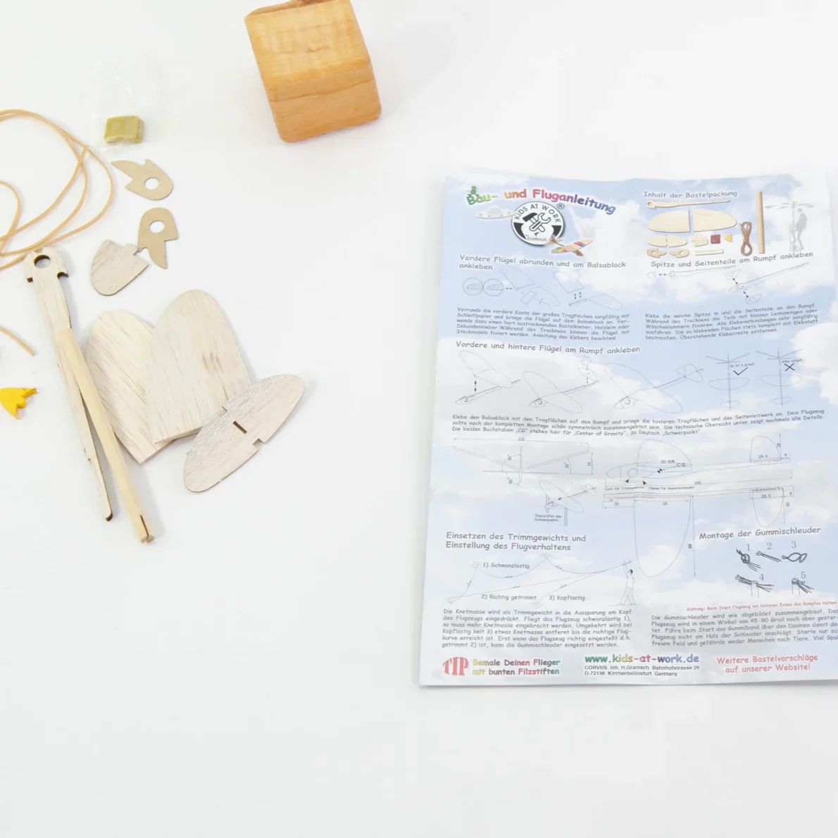 Kids at Work - Balsa Wood Plane Kit - Image 3