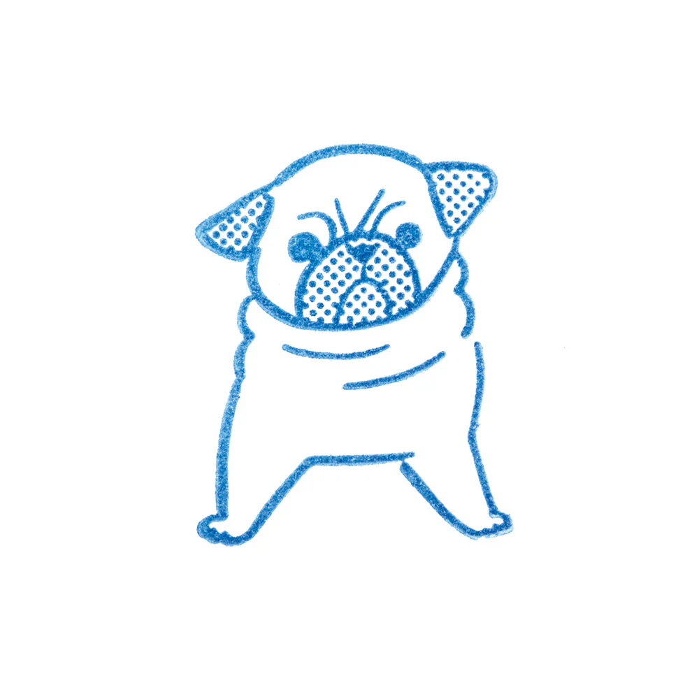KING JIM - KORI JIRUSHI - Stamp - Pug - Image 2