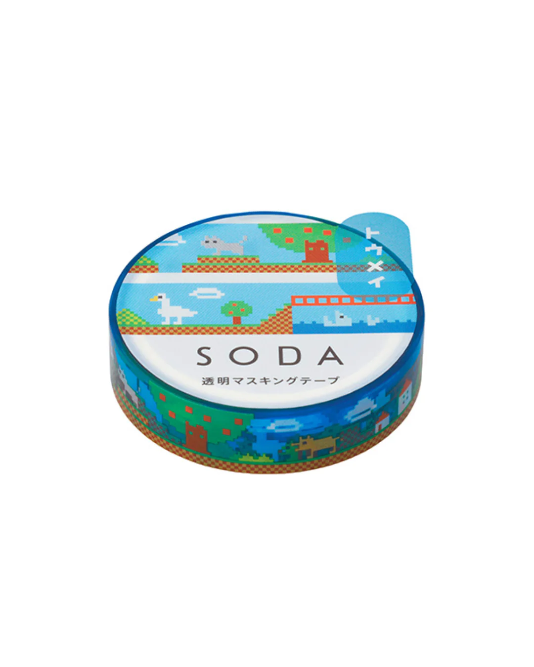 KING JIM - SODA Transparent Masking Tape - Pixel Art