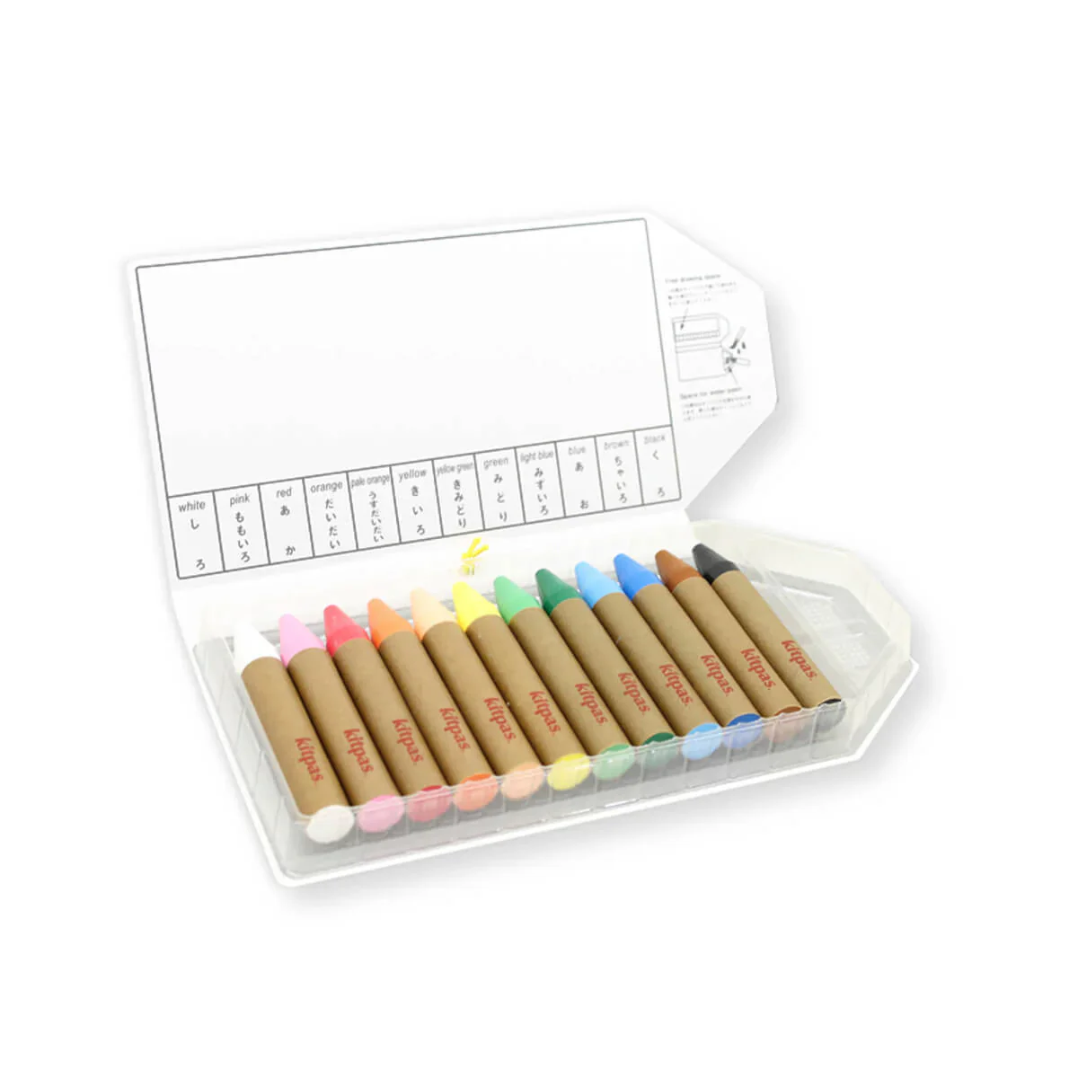 Kitpas Large Stick Crayons - 12 Colour Pack - Image 2