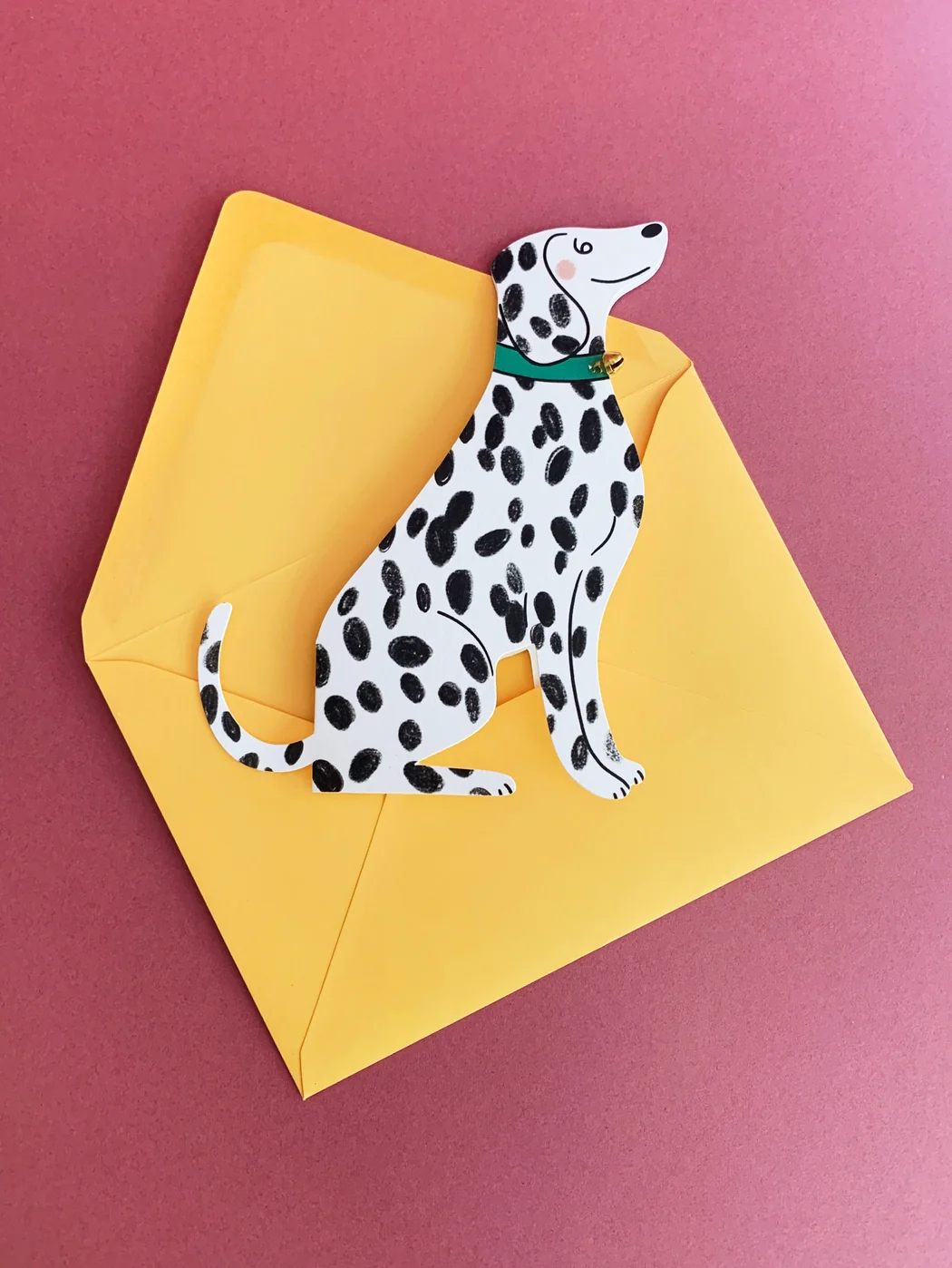 Kitty Kenda Papergoods - Sitting Dalmatian Shaped Greeting Card - Image 2