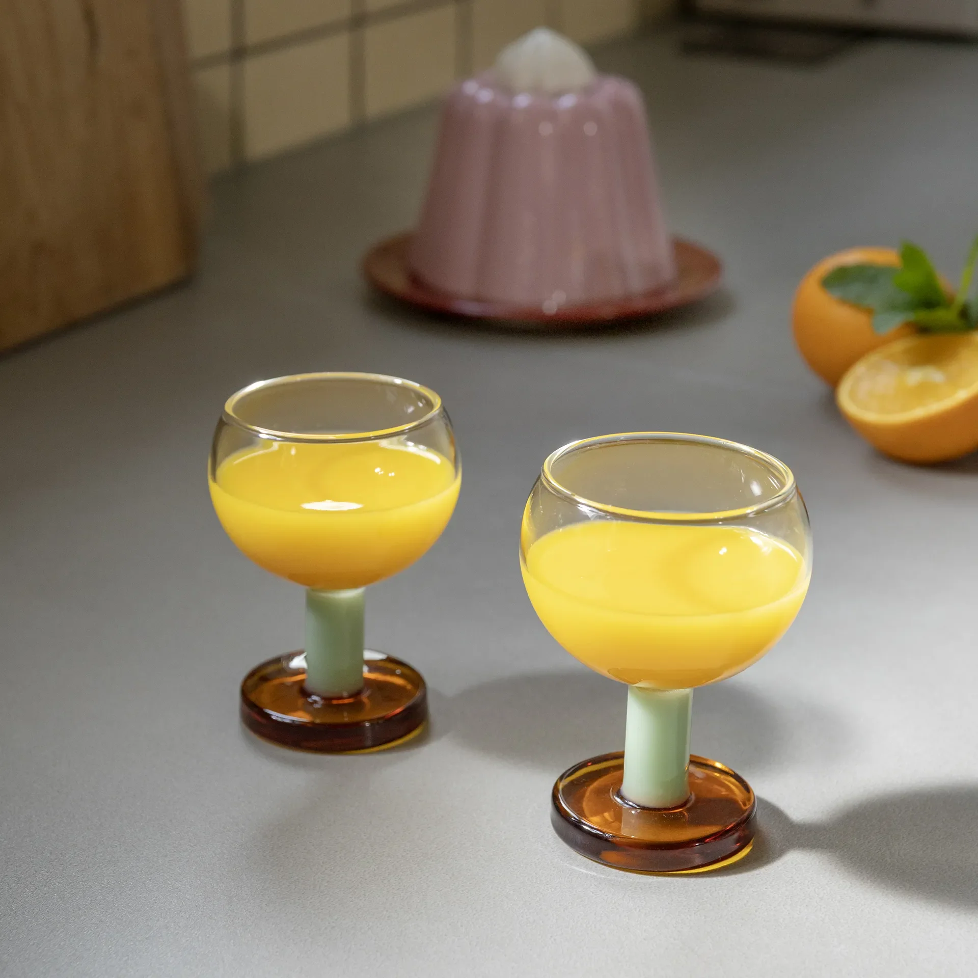 &Klevering - Glass cantine amber set of 2 - Image 2