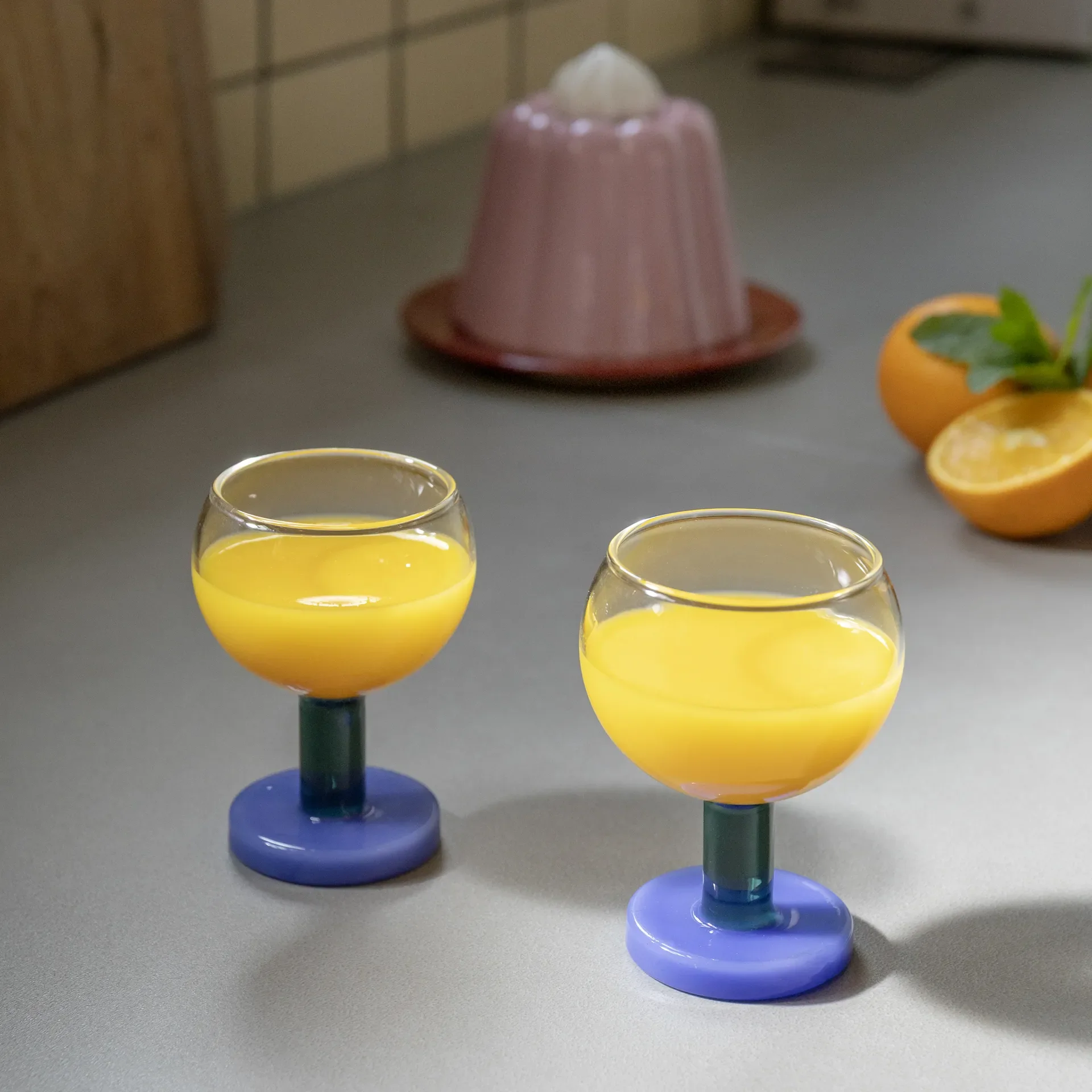 &Klevering - Glass cantine blue set of 2 - Image 2