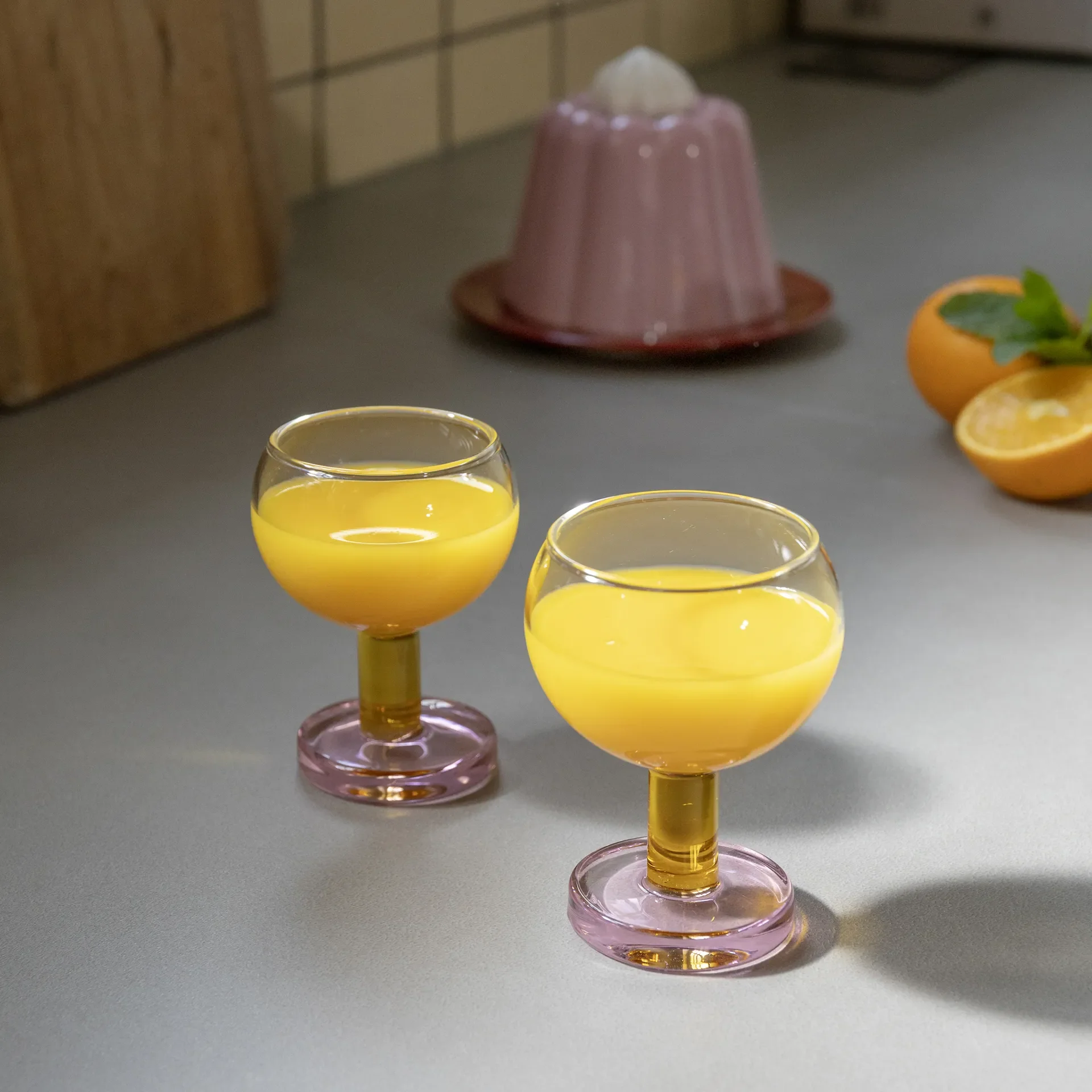 &Klevering - Glass cantine pink set of 2 - Image 2