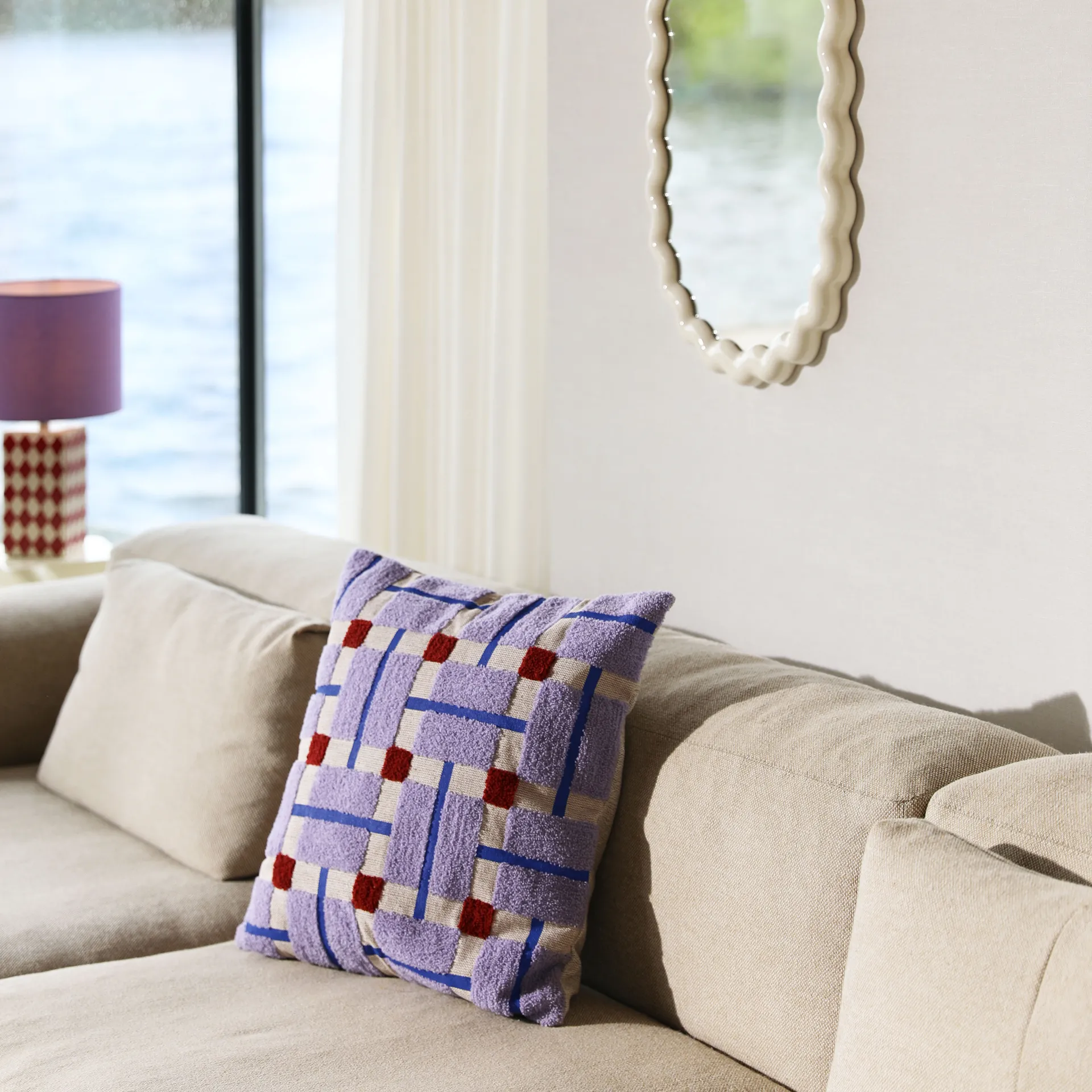 &Klevering - Plano Cushion Cover - 50 x 50cm - Lilac - Image 2