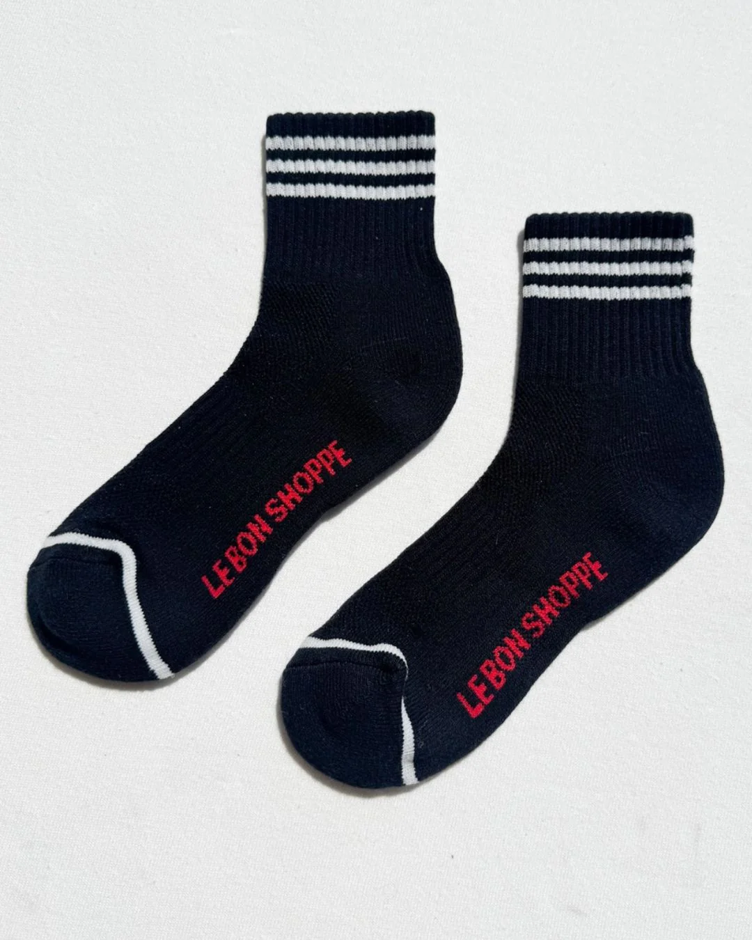 Le Bon Shoppe - Colour Block Girlfriend Socks - Black
