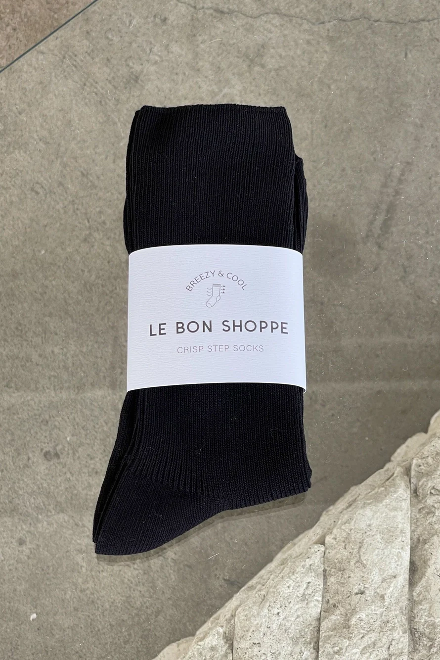 Le Bon Shoppe - Crisp Step Socks - Black - Image 2