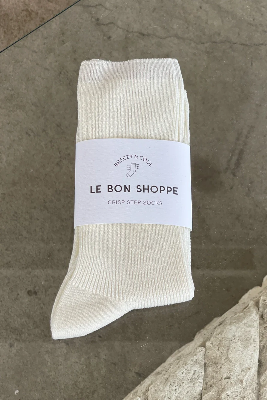 Le Bon Shoppe - Crisp Step Socks - White - Image 3