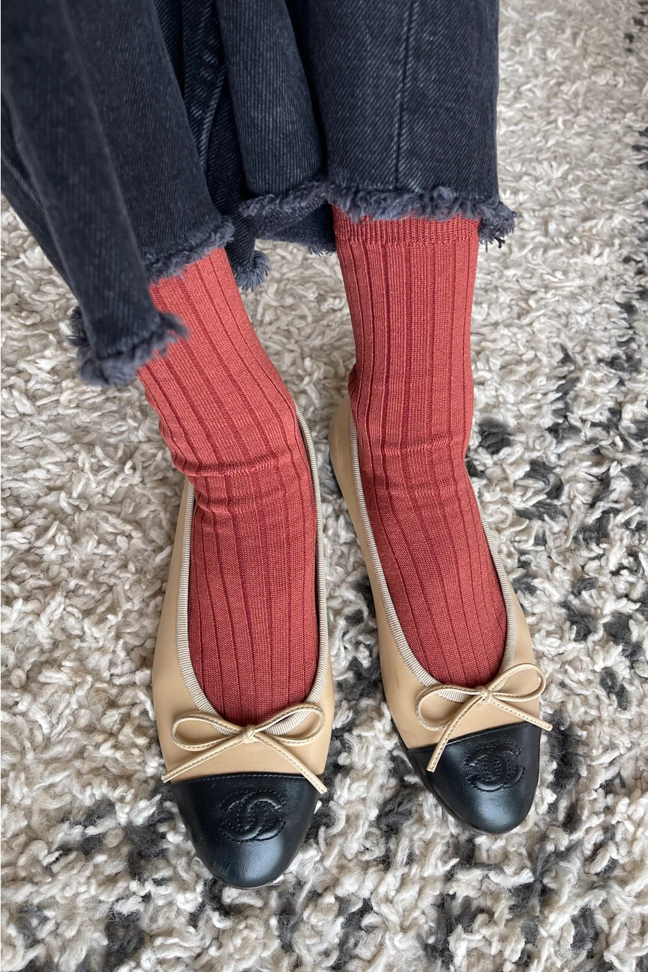 Le Bon Shoppe - Her Socks - Terracotta - Image 2