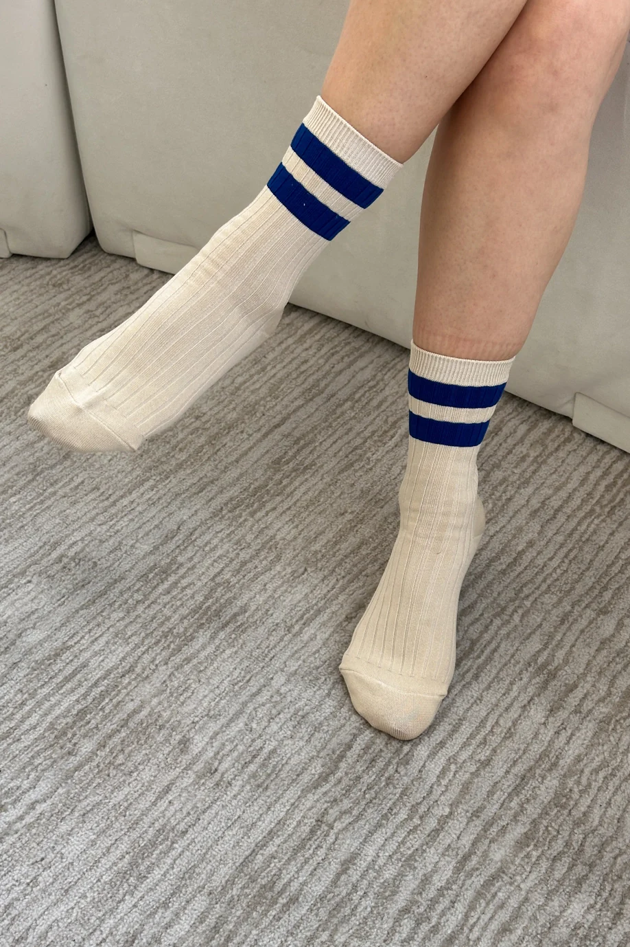 Le Bon Shoppe - Her Socks - Varsity - Azure - Image 3