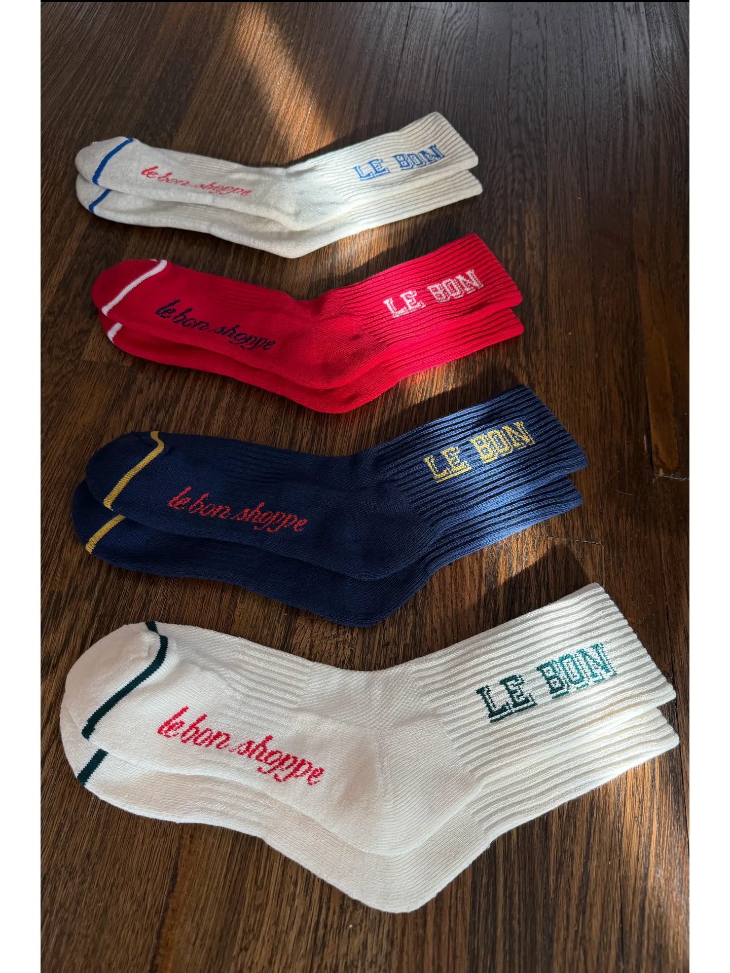 Le Bon Shoppe - Preppy Socks - Red / Cream - Image 5