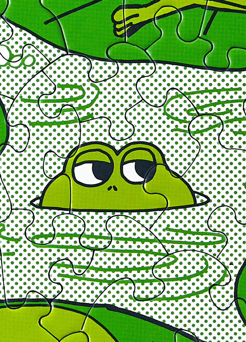 Le Puzz - Peace Frogs by Alice Oehr 81 Piece Mini Puzzle - Image 3