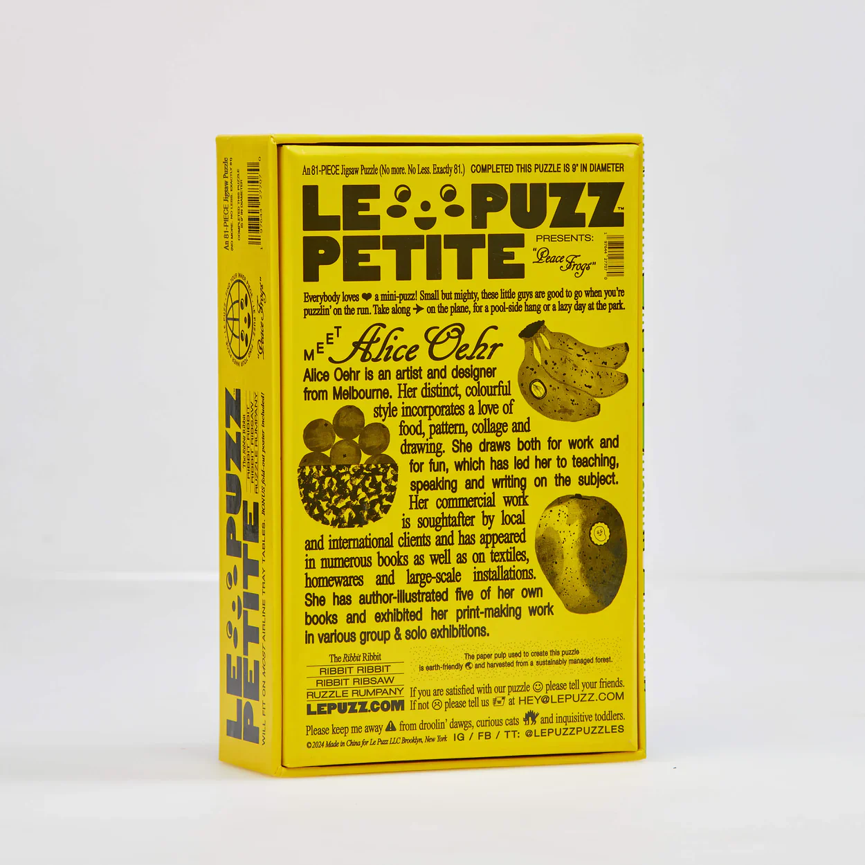 Le Puzz - Peace Frogs by Alice Oehr 81 Piece Mini Puzzle - Image 5