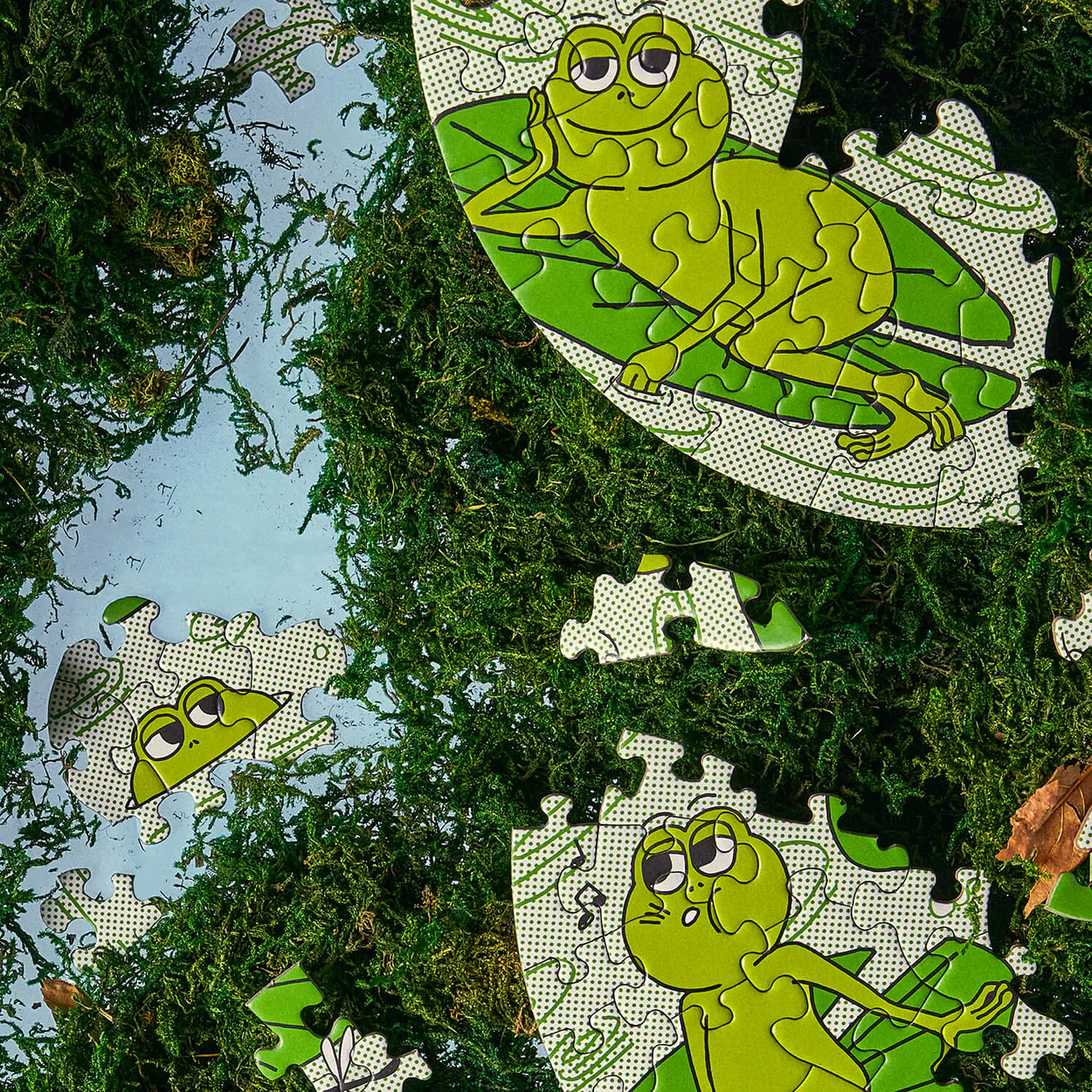 Le Puzz - Peace Frogs by Alice Oehr 81 Piece Mini Puzzle - Image 7