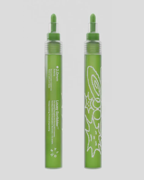 Lousy Scribbler — Sustainable Refillable Markers - Pastel Dodgy Green - 2.0mm Bullet