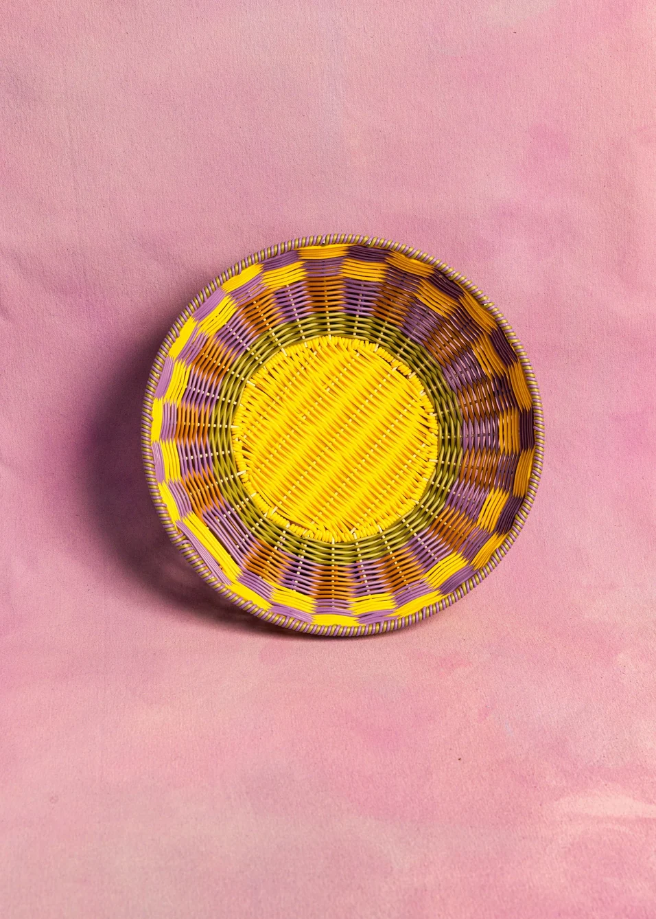 Maegen - Woven Bowl - Yellow/Lilac - Image 2