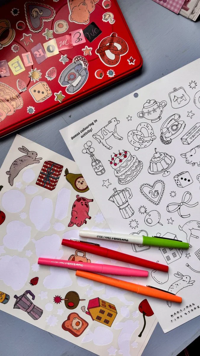 Martina's Tiny Store - Illustrated Large Scrapbooking Stickersheet - Image 2