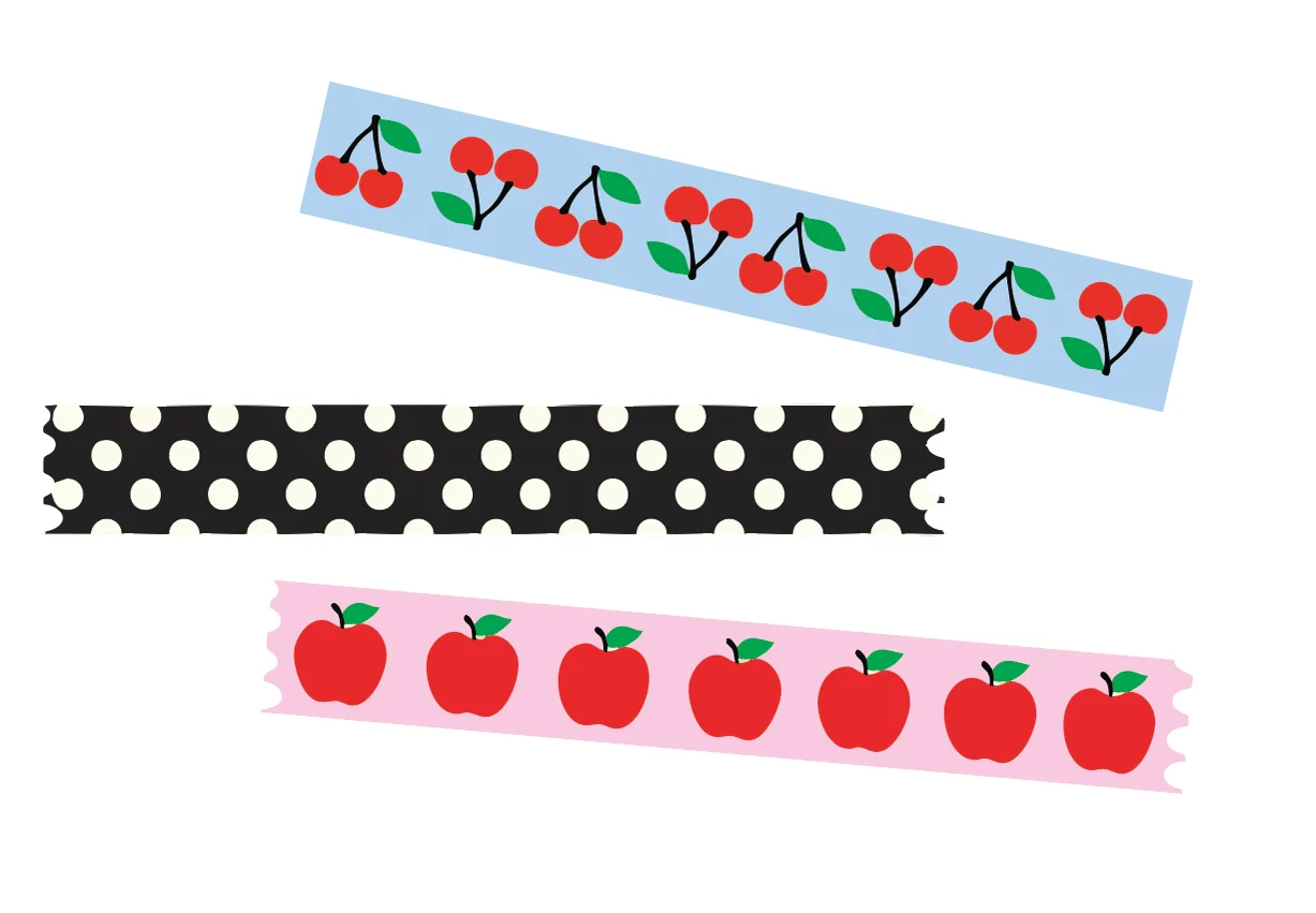 Martina's Tiny Store - Washi Trio Gift Pack - Apple - Image 3