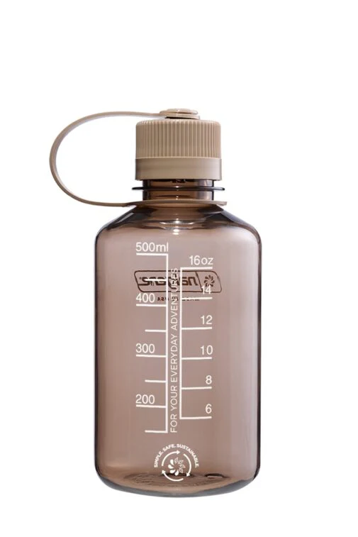 Nalgene - Sustain Narrow Mouth Water Bottle - 500ml - Mocha - Image 3