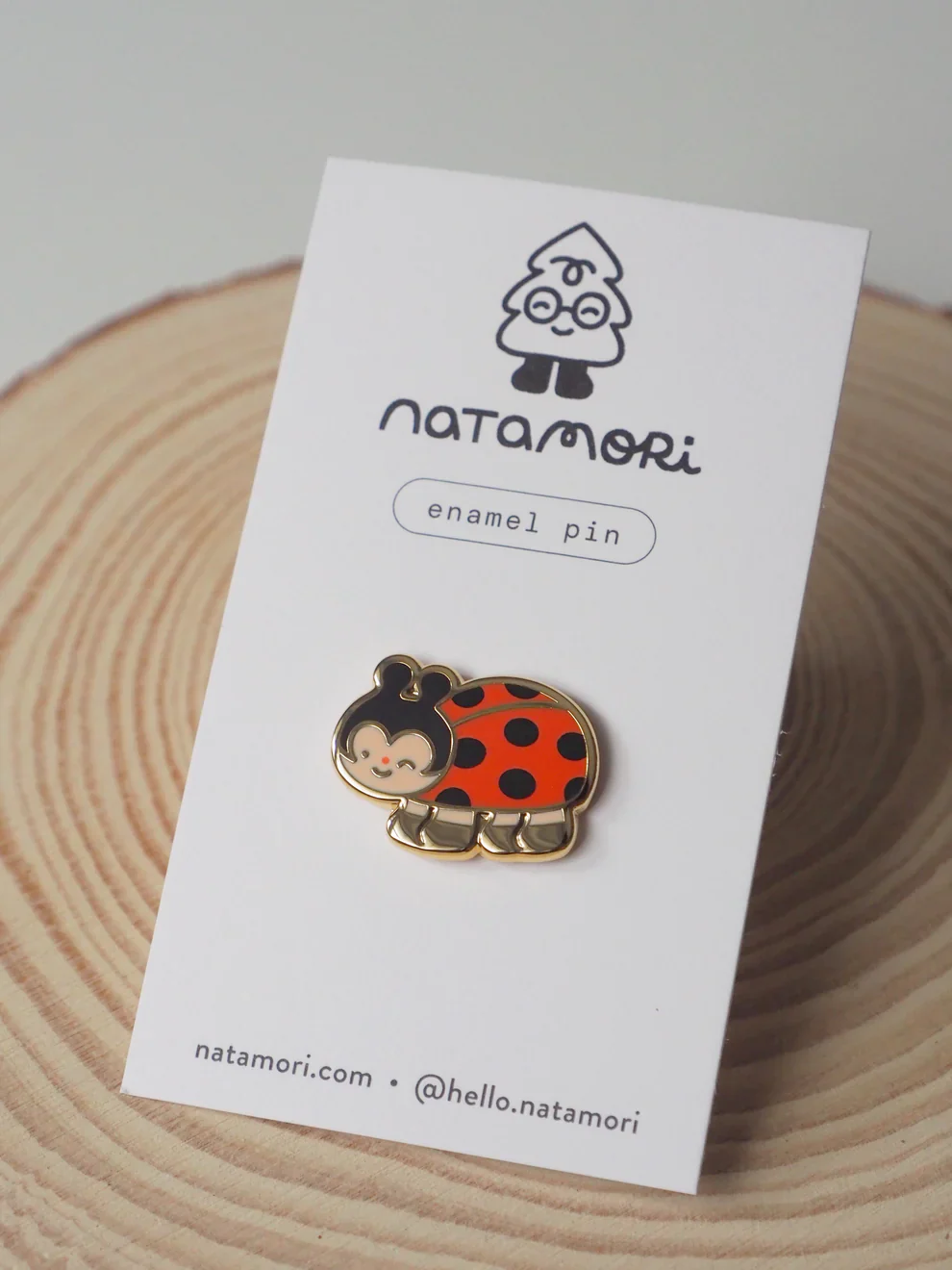 Natamori - Ladybug - Enamel Pin - Image 2